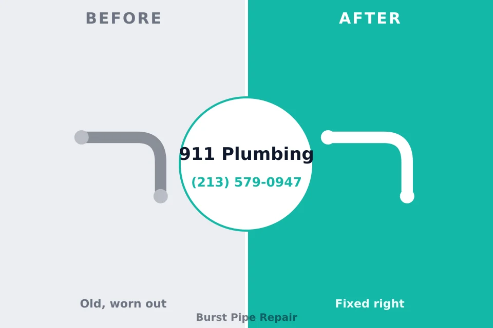 Before and after: plumbing repair Vernon Hills, IL